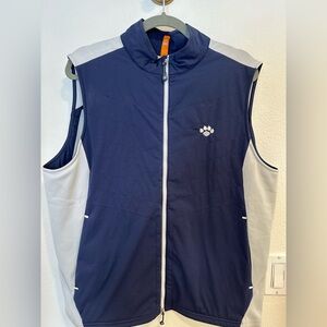 Peter Millar Navy and Gray Sleeveless Vest